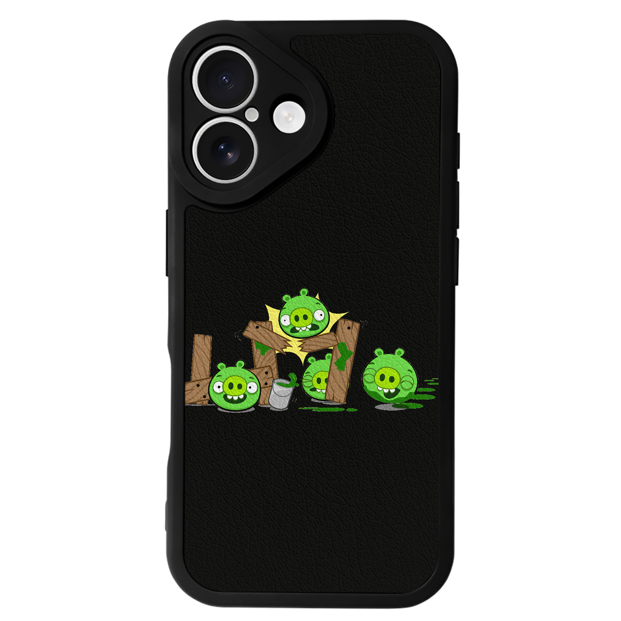 （画像用） Angry Birds アングリーバード 【iPhone 16シリーズ対応】シリコンスマホケース（レザー調） 材質：シリコン